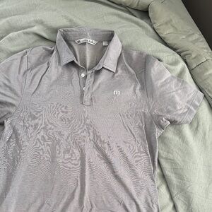 Travis Mathew Light Gray Polo Shirt